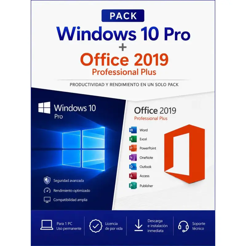 Windows 10 PRO + Office 2019 PRO PLUS