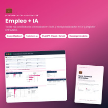 Pack Empleo: plantilla Excel de búsqueda de empleo + coach IA de CV y entrevistas