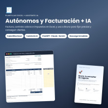 Pack Autónomos: factura, presupuesto y libro de IVA e IRPF en Excel + consultor IA