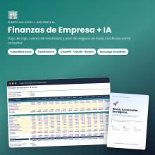 Pack Finanzas de Empresa: flujo de caja y plan de negocio en Excel + consultor IA