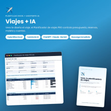 Pack Viajes: planificador de viajes en Excel + planificadora IA