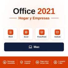 Licencia Office 2021 Hogar y Empresas para MacOS