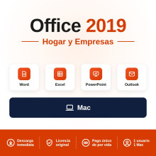 Licencia Office 2019 Hogar y Empresas para MacOS