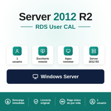 Windows Server 2012 R2 RDS User CAL - 1 Usuario