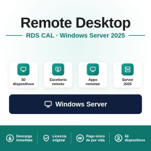 Remote Desktop Services (50 Dispositivos) para Windows Server 2025