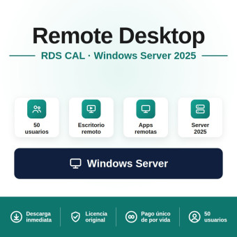 Remote Desktop Services (50 Usuários) para Windows Server 2025