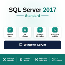 SQL Server 2017 Standard - 24 Cores - Usuarios ilimitados