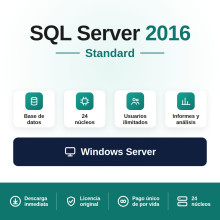 SQL Server 2016 Standard - 24 Cores - Usuarios ilimitados