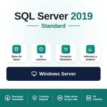 SQL Server 2019 Standard - 24 Cores - Usuarios ilimitados