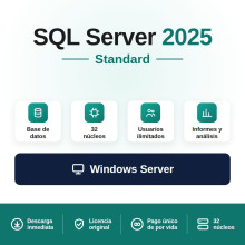 SQL Server 2025 Standard - 32 Cores - Usuarios ilimitados