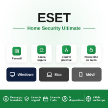 Eset Home Security Ultimate 5 Dispositivos - 1 Año (SOLO Para EUROPA)