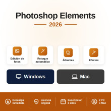 Adobe Photoshop Elements 2026 - 2 PCs / Mac  - Suscripción 3 años