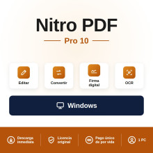 Nitro PDF Pro 10 para Windows - 1 PC - Licencia de por vida