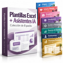 Pack Todas las Plantillas Excel + Asistentes IA (8 packs)