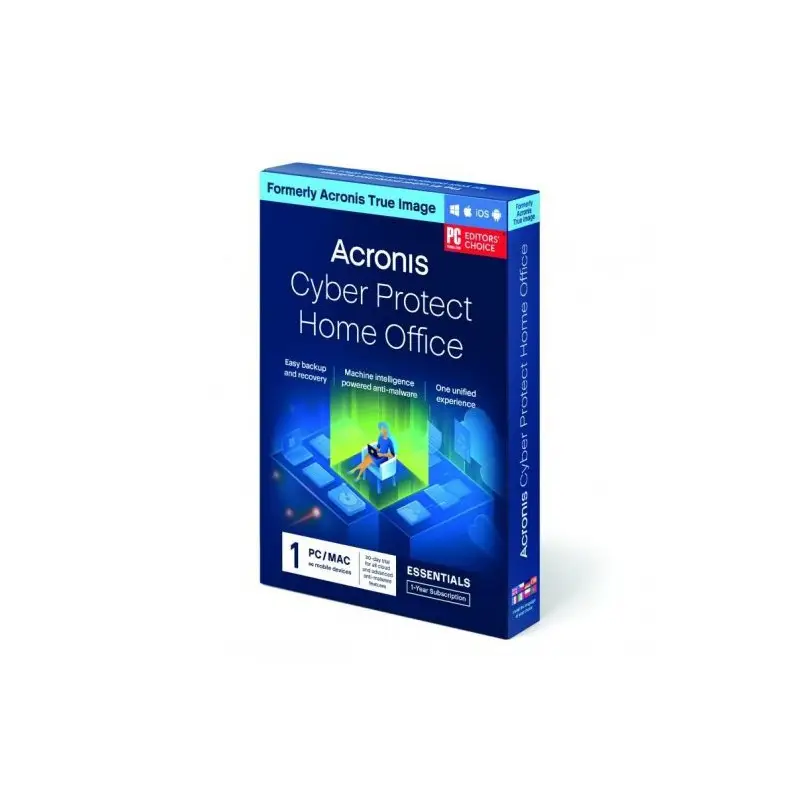 Acronis Cyber Protect Home Office Essentials - 1 Año - 3 PC/MAC + Móviles Ilimitados