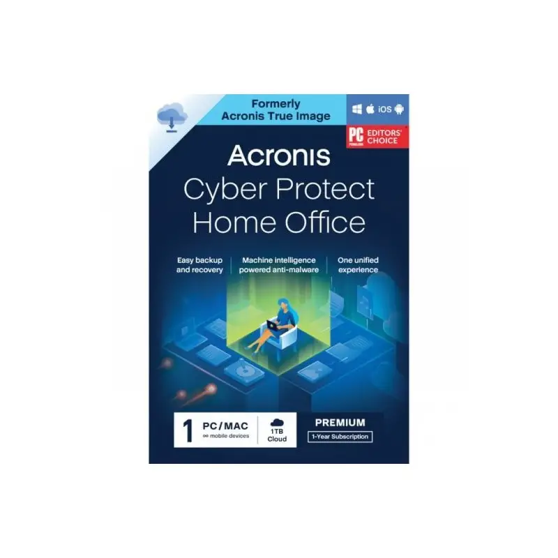 Acronis Cyber Protect Home Office Premium para PC/MAC + 1 TB almacenamiento en la nube 1 año