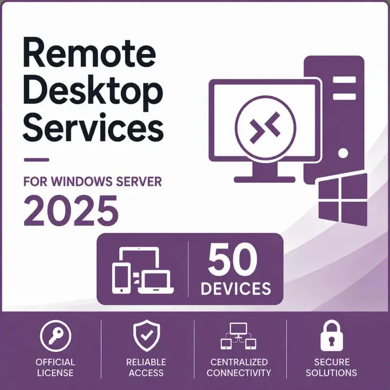 Remote Desktop Services (50 Dispositivos) para Windows Server 2025